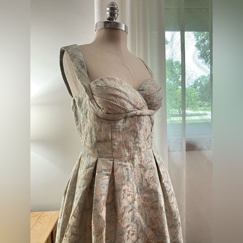 By Camilla Limited EditionGeorgina Dress, Large, EUC, Blue, Cream, Gold Metallic - Picture 7 of 16